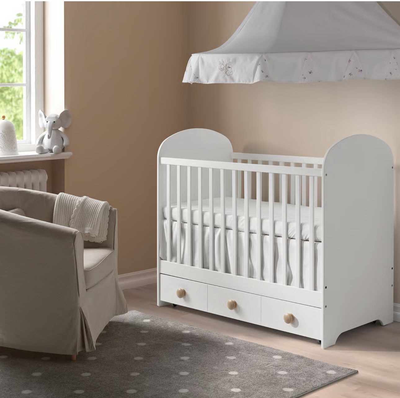 Crib and Storage 
