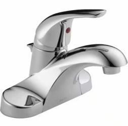 Delta Foundations 4 in. Centerset Single-Handle Bathroom Faucet in Chrome Finish
