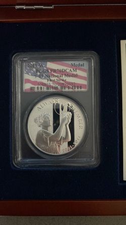 Silver 911 medal coin