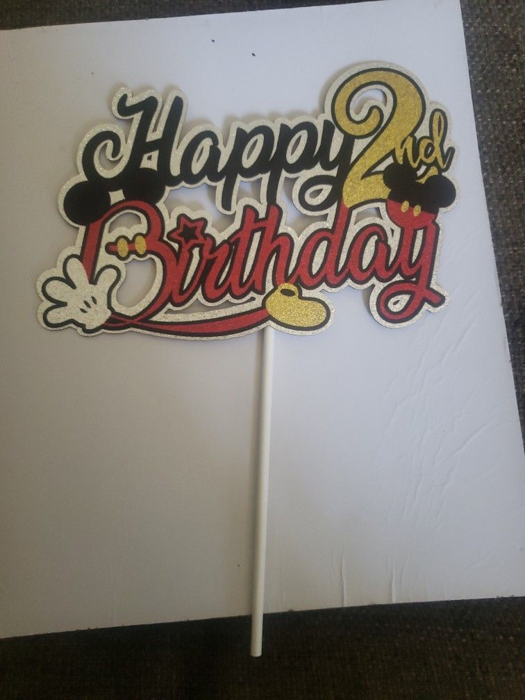 Mickey Mouse Happy Birthday Cake Topper  !!