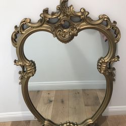Solid Wood Gold Baroque Mirror