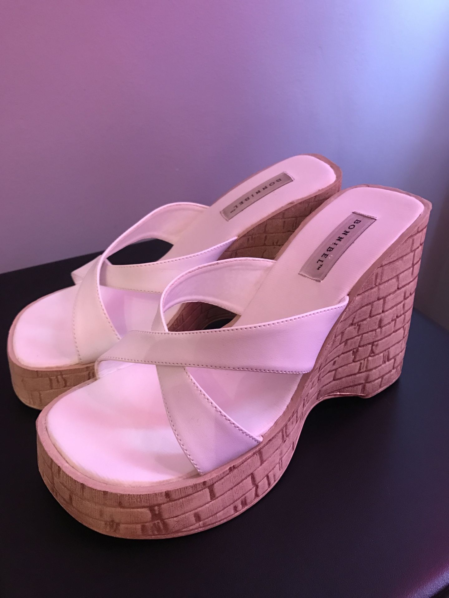 White Wedges Brand New Size 7 1/2