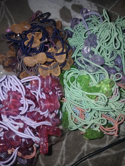 Kids Bead Hair Ties Bulk Lot