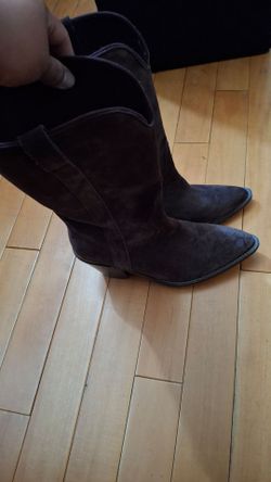 Leather boots