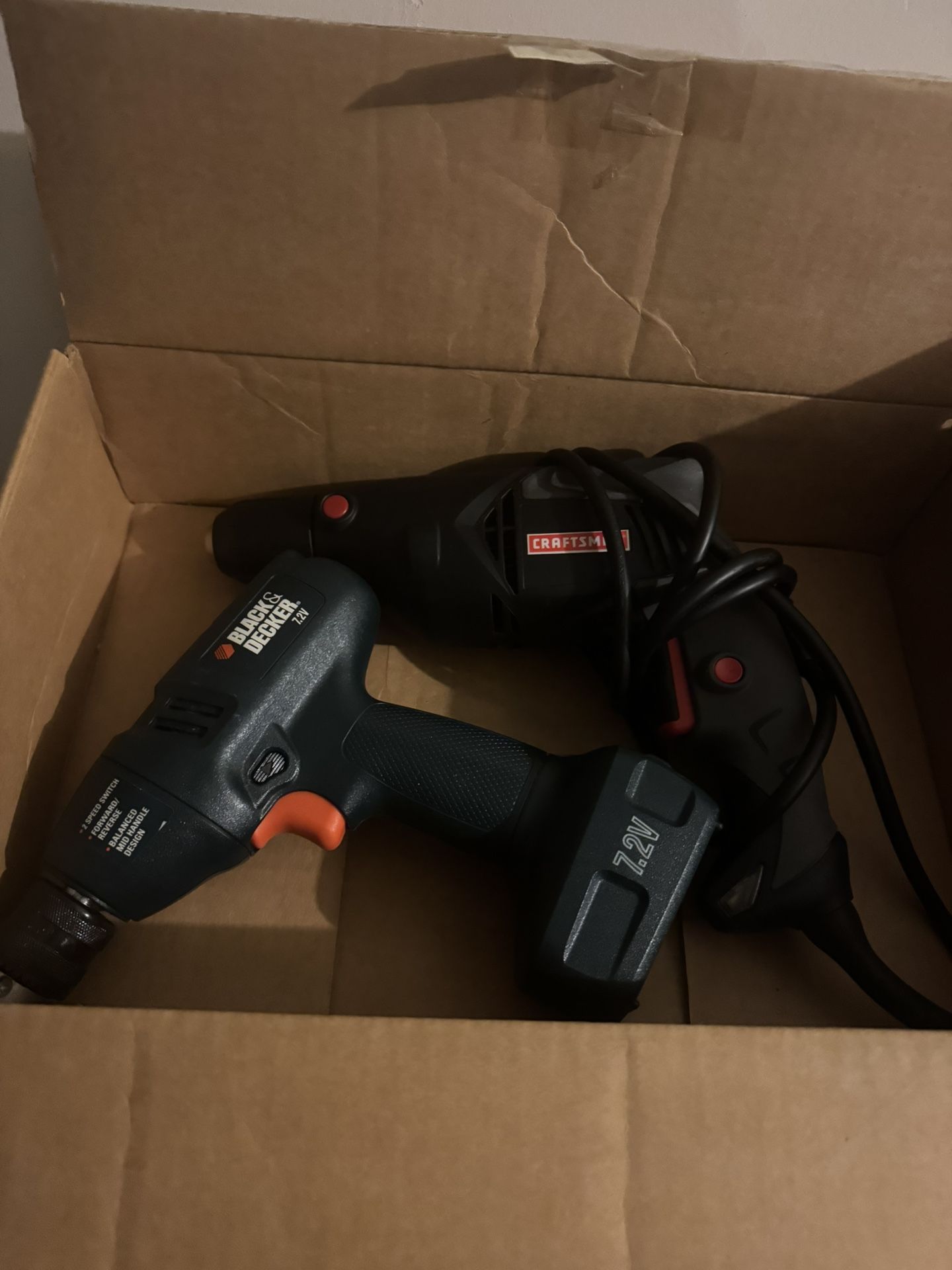 Black & Decker 7.2V Cordless Drill & Craftsman Drill