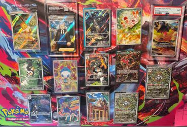 Slab/Promo/SIR Pokemon Card Bundle: Emolga, Marill, Team Rocket’s Houndoom, N’s Zekrom, Timburr, PSA 9 Magby, and more!