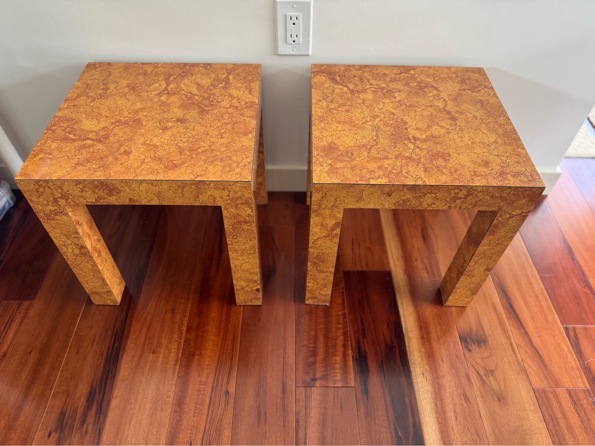 MCM Milo Baughman Style Parsons Side Tables