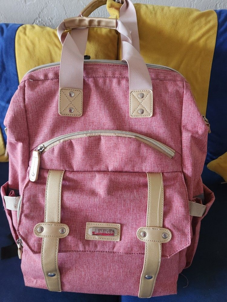 Pink diaper bag