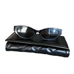 Chanel Oval Sunglasses In Black