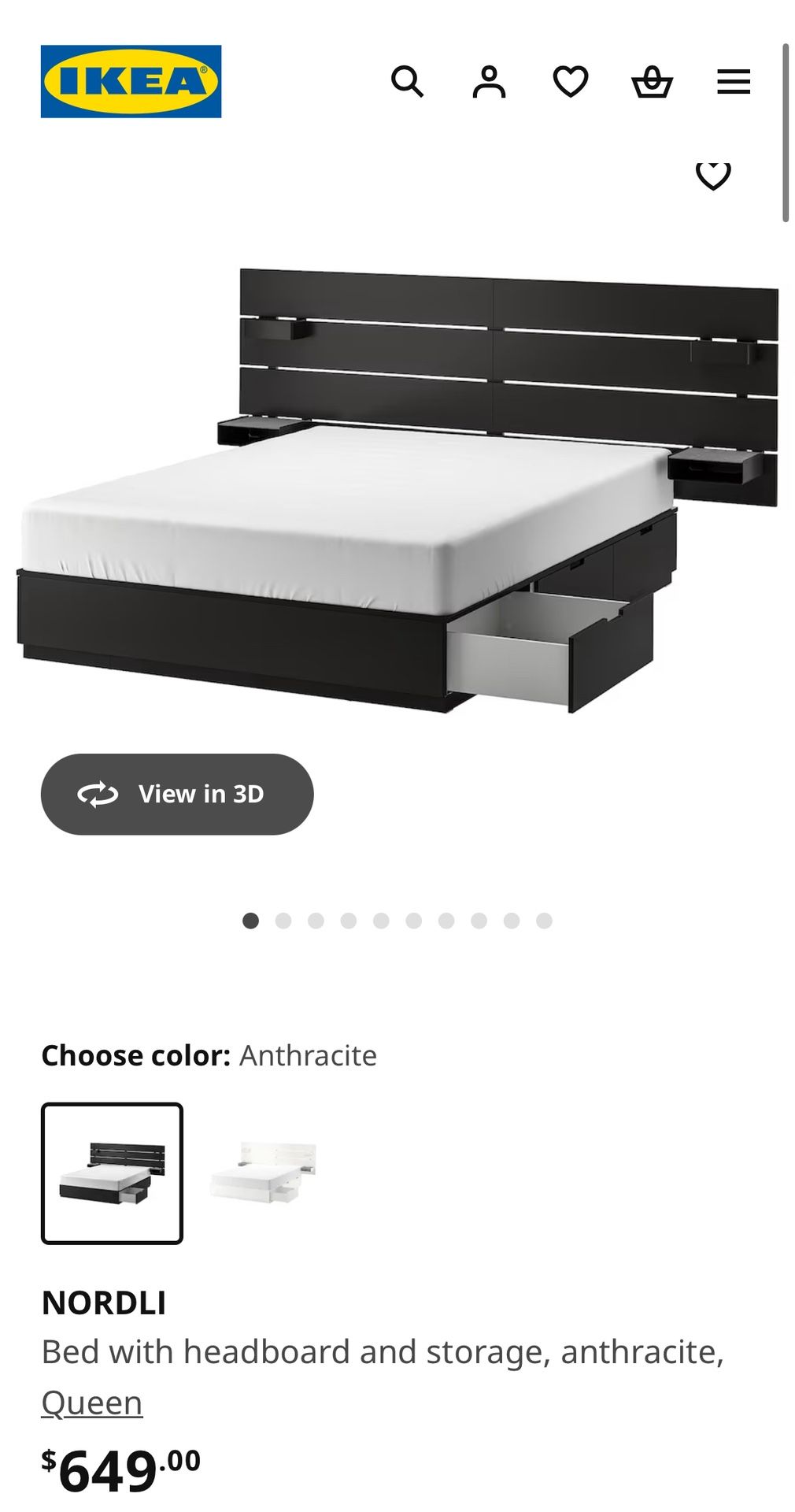NORDLI IKEA Bed frame & Headboard
