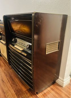 Vintage Mid Century Grundig Majestic Stereo Console Radio Record Player Musikschrank 7063 W/3D