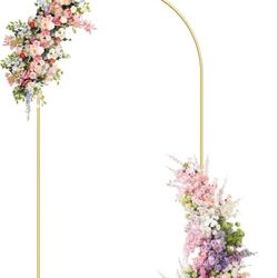 6.6FT Metal Arch Backdrop Stand, Gold Wedding Arch Frame