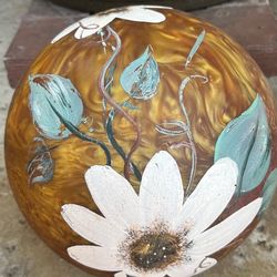 Hand painted bowling ball decoration