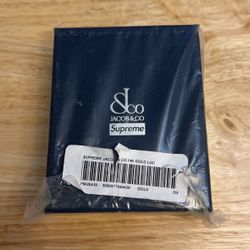 Supreme X Jacob & Co 14K Gold Lock Pendent 