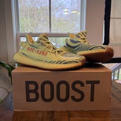 Size 7.5 - adidas Yeezy Boost 350 V2 Low Semi Frozen Yellow Pre-Owned Excellent