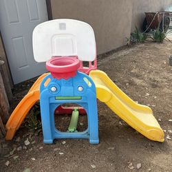 Step 2 kids slide climber basketball