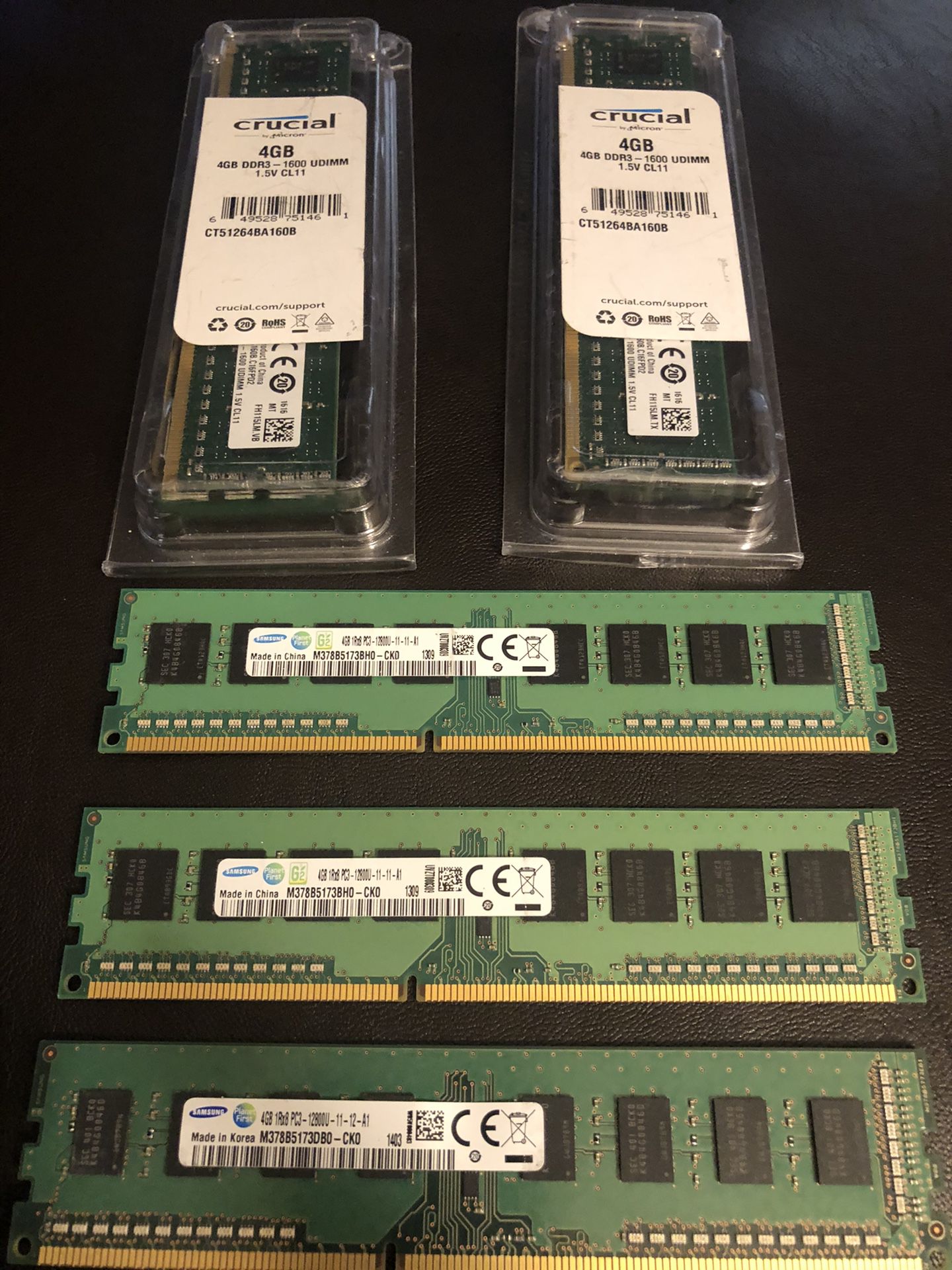 4GB Desktop Computer Memory(Qty:5)