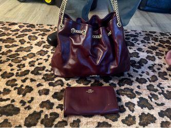 Coach bag w matching wallet