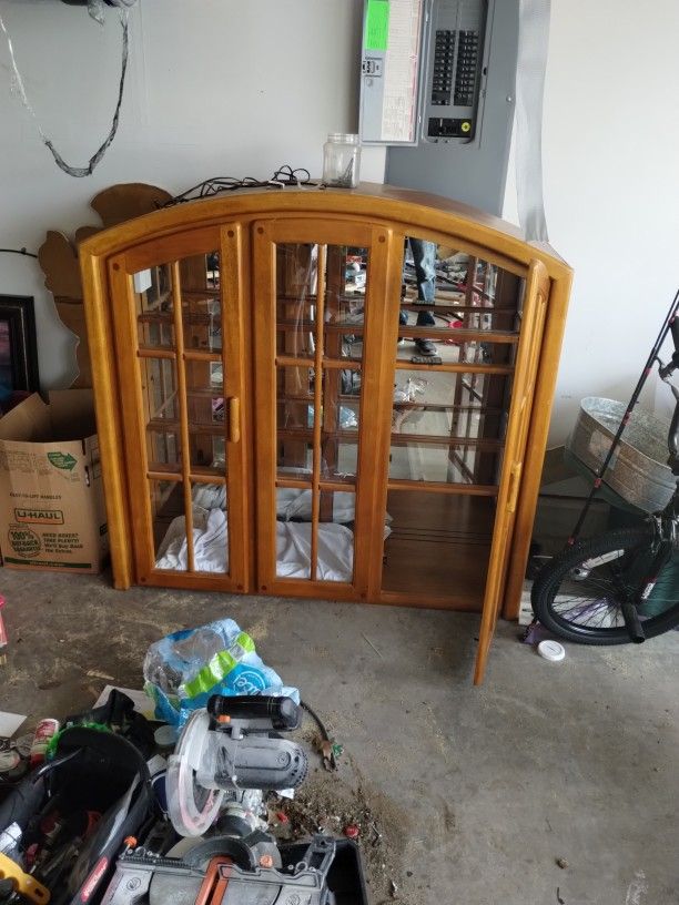 China Cabinet With Led Lights And Remote 