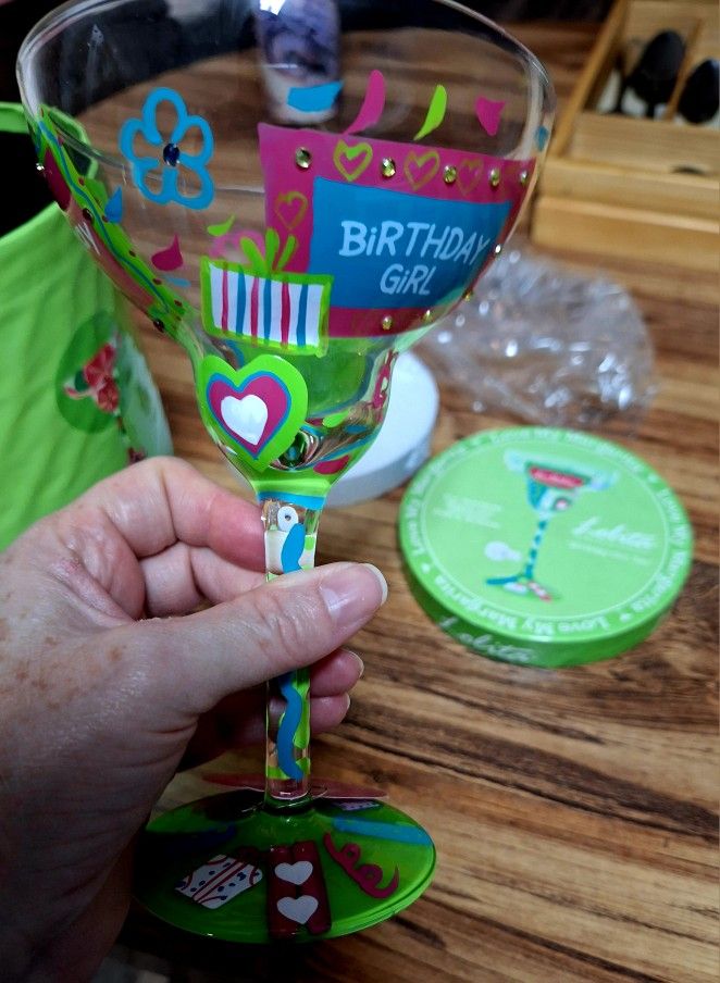 Birthday Margherita Glass