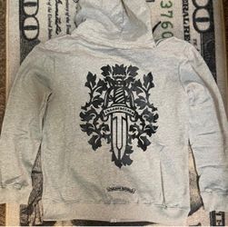 Black And Grey Chrome Heart Hoodie