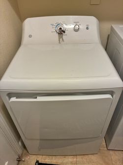 GE White Front-Load Dryer