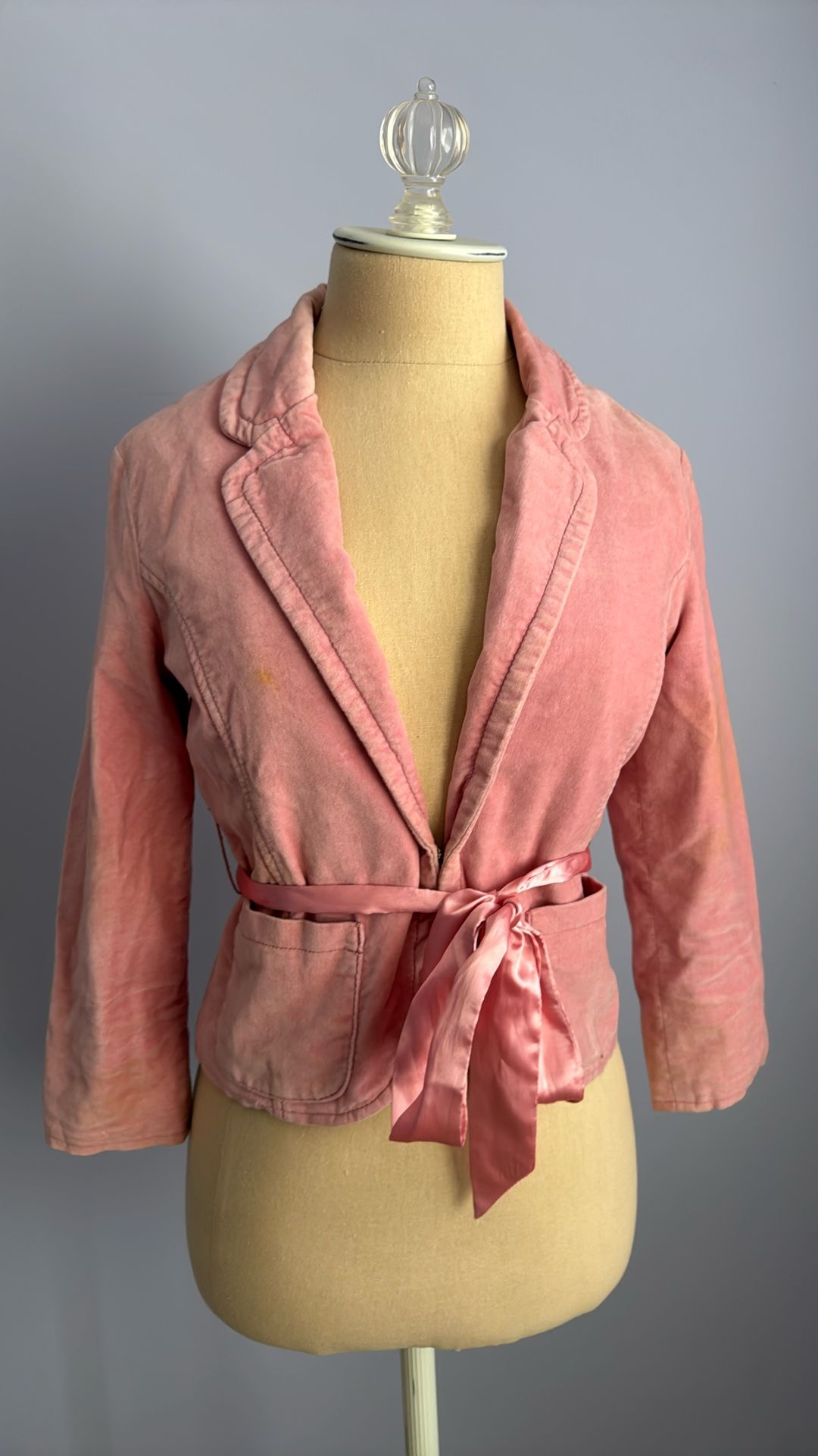 Abercrombie XL Girls’ Pink Velvet Jacket, lined