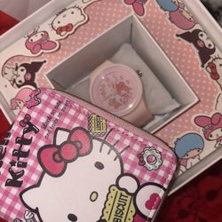 Sanrio My Melody Watch And Hello Kitty Wallet