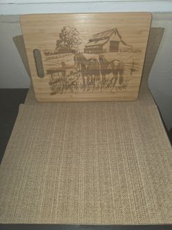 Handmade Kitchen Cutting Boards with sayings (2 of them)