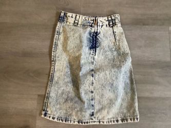 The Clothing Academy Acid Wash Denim Jean pencil skirt