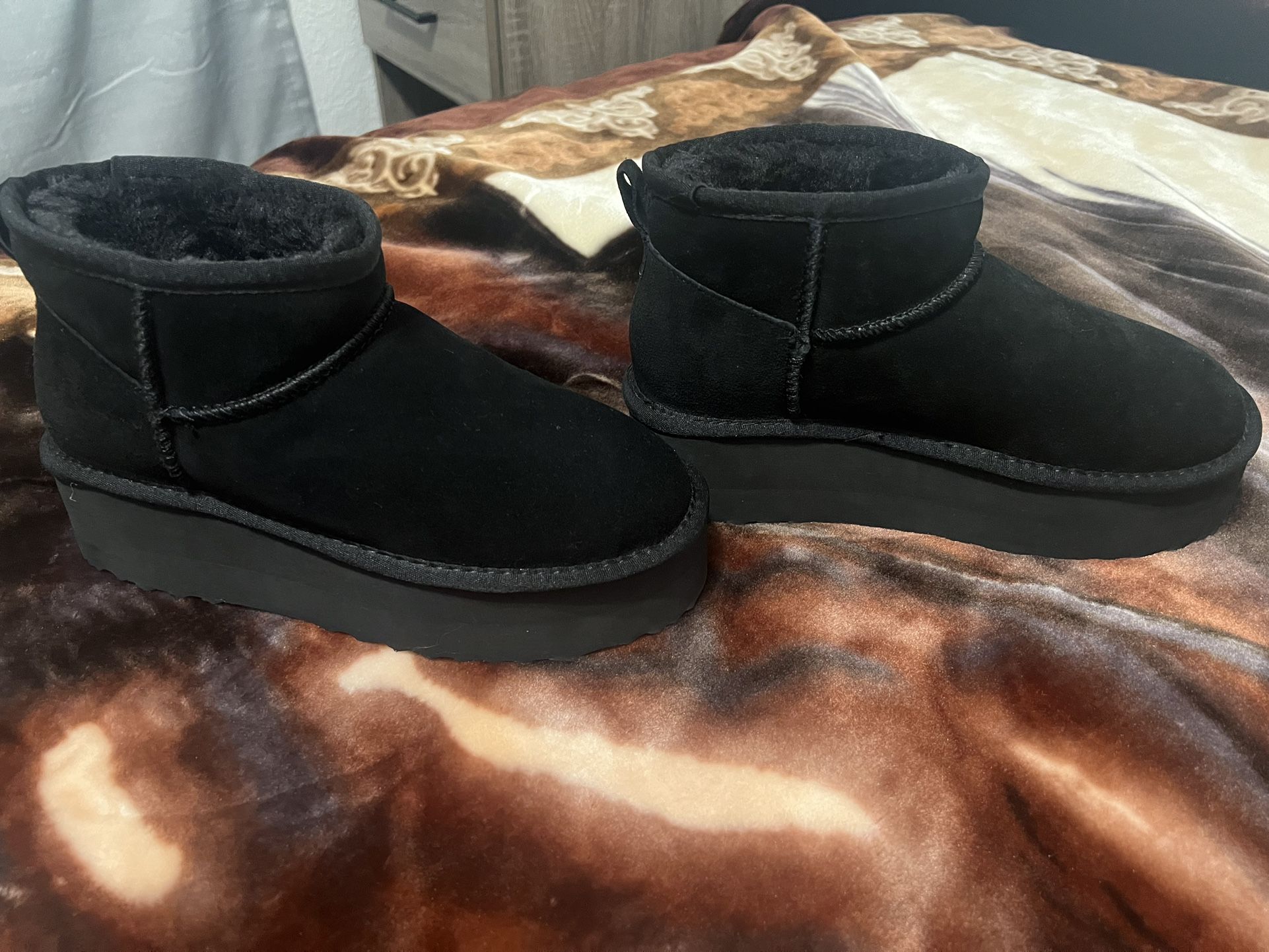 Platform Ankle Fur Boots