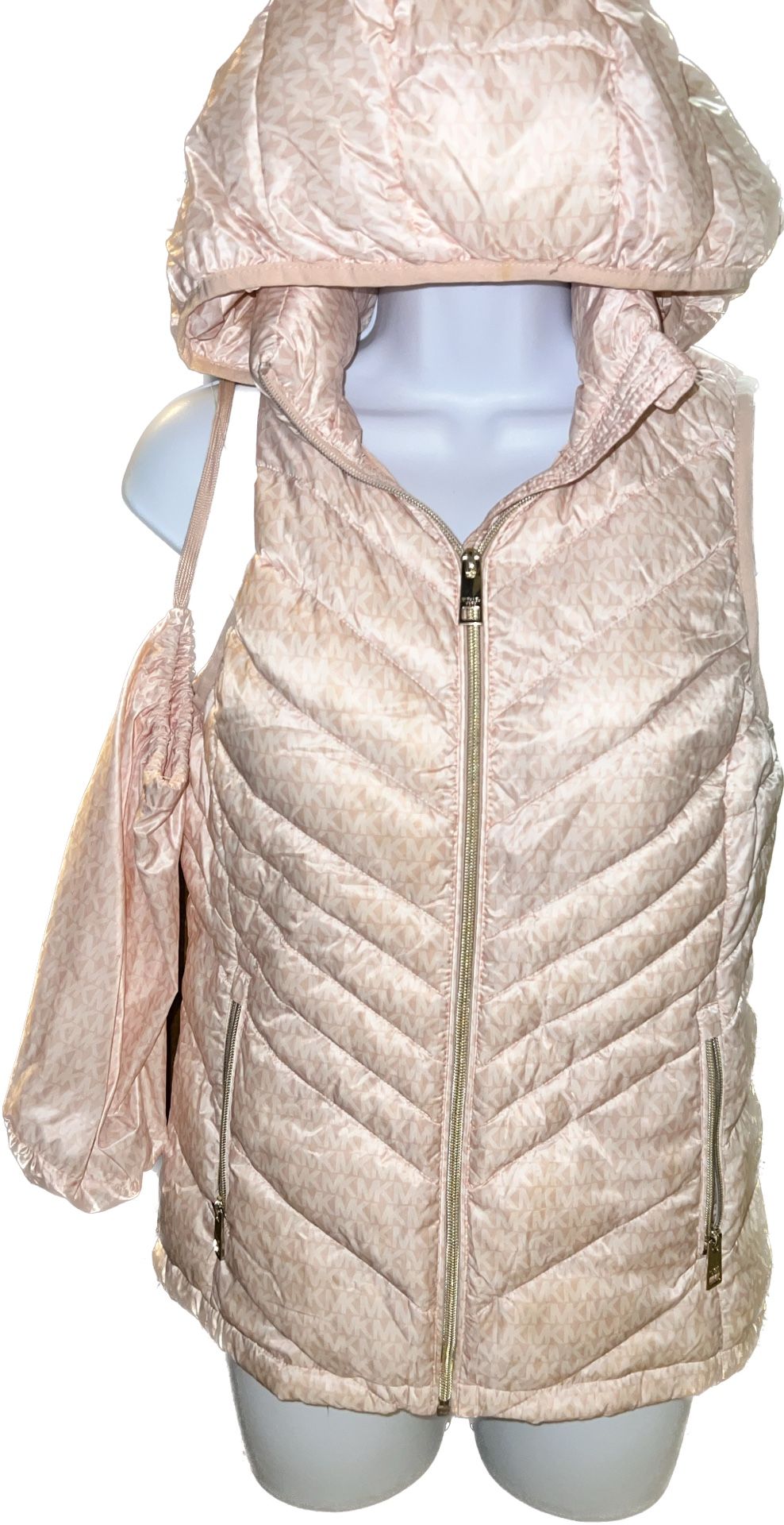 NWOT Michael Kors Down Detachable Hood Vest