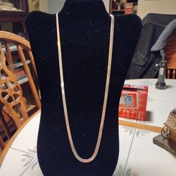 Sterling Silver Herringbone Necklace