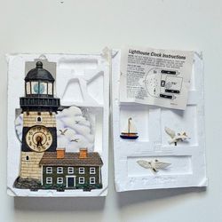 Nice Lighthouse Clock With Sound Of Ocean Wall Decor For Home Office Or Camper. 