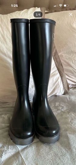 New Calvin Klein Eliza Wellington lug sole rain boots size 8