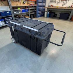 DEWALT Tough Chest Mobile Tool Storage Box DWST38000. Missing one latch. One latch keeps it sealed well. Retails $149 40x24x24in