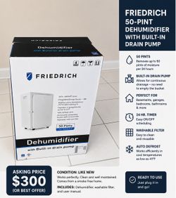 Friedrich 50-Pint Dehumidifier