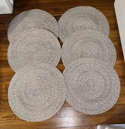 Set of 6 Round Placemats 15” $8 for set used only for decor