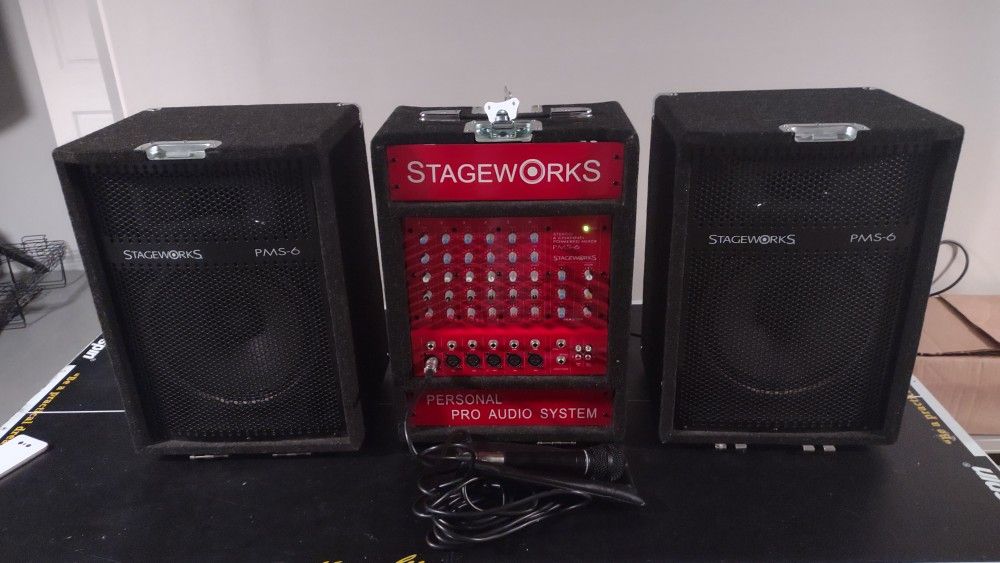 Stageworks PMS6 Personal Pro Audio (PA) System, with Bluetooth adapter