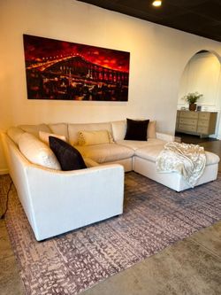 Arhaus-Inspired Chaise Sofa | Modular Sectional | 5-Seat