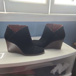 Lucky Brand Womens Wedge Booties