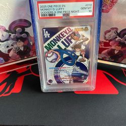 Monkey.D.Luffy (Dodgers x ONE PIECE) PSA 10
