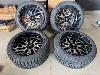 22x12 TIS 544MB 6 Lug Chevy Ford GMC Toyota Ram 33x12.50R22 Tires