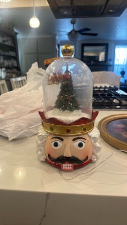 Nutcracker Head Snow Globe Christmas Decoration