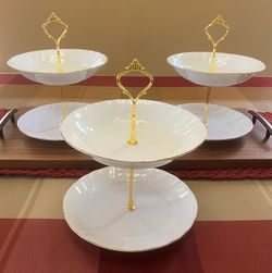 Two Tier Stands- Set of 3