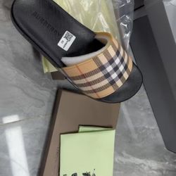 BURBERRY SLIDES, Good For Summer Time