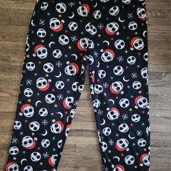 CHRISTMAS THE NIGHTMARE  BEFORE  CHRISTMAS JACK  SKELLINGTON  BLACK PAJAMA  PANTS  YOUTH  LARGE  SIZE  