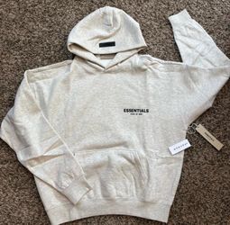 Fear of God Essentials Hoodie Light Oatmeal Size Medium