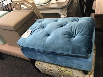 Velvet ottoman