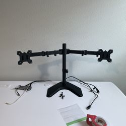 Dual Monitor Stand - No Drilling Required 